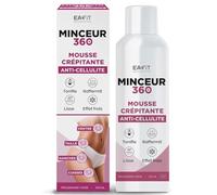 EAFIT ANTI CELLULITE MINCEUR 360 - Mousse Crépitante Anti Cellulite - Ventre Plat, Tonifie, Raffermit, Lisse la peau - Cafeine et Menthol - Extrait d'Hamamelis + Cerise - Vegan - 70/100 Yuka - 1 mois