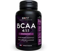 EAFIT | BCAA 4:1:1 - Acides aminés essentiels et Vitamine B6 - BCAA Pre Workout - Booster puissant - Réduire la fatigue - Complément alimentaire - 80 comprimés