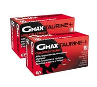 EAFIT Ampoules buvables GMAX Taurine 400 mg + Ginseng 500 mg + Guarana 417 mg – Lot 2 x 30 ampoules
