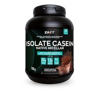 EAFIT | ISOLATE CASEIN NATIVE 750g | Assimilation lente caseine 100% micellaire + Vitamines et Minéraux (magnesium) | Riche en proteine | En poudre à mélanger dans un shaker pour le sport | Chocolat