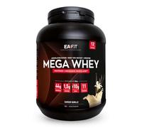 EAFIT- Mega Whey- construction musculaire pour la musculation- 43g de protéines de Whey+10g de BCA 1,5g de créatine par shaker- Assimilation Rapide- Vanille- 750g- Creatine monohydrate
