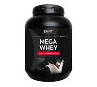 EAFIT Protéine Mega Whey – 43 g protéines, 10 g BCAA, 1,5 g créatine monohydrate – Vanille 750 g
