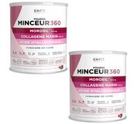 EAFIT |MINCEUR 360 POUDRE | Morosil |Collagene et Acide hyaluronique | Brule-graisse | Perte de poids | Fermeté et élasticité de la peau | Hydratation de la peau | Sans Sucres | lot de 2 | 70 jours