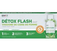 Eafit MINCEUR - DETOX FLASH SHOT - Drainer - Detoxifier - Vinaigre de cidre de pomme - Fenouil - Pissenlit - Artichaut 7 shots flash - Vitamine C - Vitamines B - Complement alimentaire - 30ml