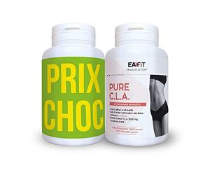 EAFIT MINCEUR - Pure CLA DUO - Brule graisse raffermissant - Aide à affiner la silhouette - Limite la formation des tissus graisseux - Riche en CLA - 2x90 capsules - Complement alimentaire adapté au sport