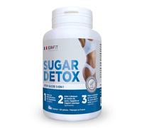 EAFIT Minceur - Sugar detox - Stop sucre 5 en 1 : Gymnema, Chrome, Bardane, Vitamines et minéraux, Acides aminés, Plantes - Diminue les envies de sucre - Contrôle du poids - Végétarien - 120 Gélules