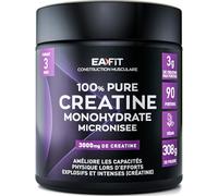 EAFIT PURE CREATINE MONOHYDRATE MICRONISÉE 308g - 90 Jours - Creatine Monohydrate Poudre - Musculation Homme - Prise de Masse - Augmente les Performances Physiques - Preworkout Booster Puissant