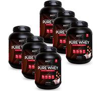 EAFIT Pure Whey - Fraise 750 g - FORMAT ECO 6 POTS 4,5kg - Croissance Musculaire - Protéines de Whey - Assimilation Rapide - Acides Aminés et des Enzymes Digestives - Certifié Anti-dopage