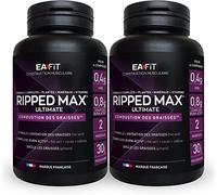 EAFIT Complément minceur Ripped Max Ultimate – L-Arginine, Thé vert, Caféine – 2x120 comprimés