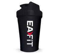 EAFIT Shaker Protéine 400 ml Sans BPA - Gradué avec Mélangeur en Acier pour Whey Protein, Pre Workout, Creatine - Plastique Anti-Fuite pour Sport et Fitness - Noir Opaque