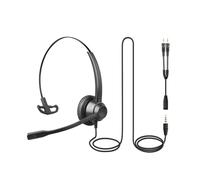 EAGATON X1 Casque filaire pour bureau, suppression du bruit, casque de communication avec microphone, design mono/double léger pour centre d'appel, réception, travail à distance et étudiants