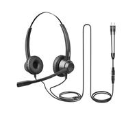 EAGATON X1 Casque filaire pour bureau, suppression du bruit, casque de communication avec microphone, design mono/double léger pour centre d'appel, réception, travail à distance et étudiants