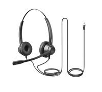 EAGATON X1 Casque filaire pour bureau, suppression du bruit, casque de communication avec microphone, design mono/double léger pour centre d'appel, réception, travail à distance et étudiants