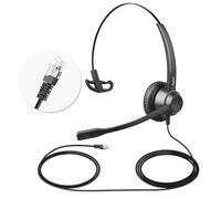 EAGATON X1 Casque filaire pour bureau, suppression du bruit, casque de communication avec microphone, design mono/double léger pour centre d'appel, réception, travail à distance et étudiants