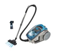 EagerMinds Aspirateur sans sac, puissant 2800 W, filtre HEPA, brosse de sol pour parquet, boîte à poussière de 1,5 l, rayon d'action de 5 m, pour poils d'animaux, tapis, sols durs (A)