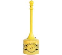 Eagle 1205 Galvanized Steel Poly Tube Cigarette Butt Receptacle, 5 Gallon Capacity, 40" Height, 12" Diameter, Yellow
