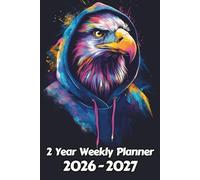 Eagle 2 Year Weekly Planner: 104 Week Sunday to Saturday Calendar | Gift For People Who Love Avian Animals, Bird of Prey Lovers | Ideal for ... and Busy Individuals | 6 x 9 Inches | v1