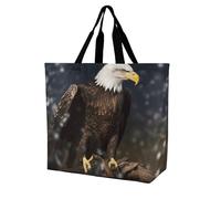 Eagle À Tête Blanche D'Amérique Du Nord Sac Fourre-Tout Léger Tote Bag Grand Sac A Main Femme Pour Quotidienne Voyage Gym