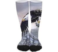 Eagle À Tête Blanche Unisexe Socquette D'Équipage Poids Léger Chaussette De Travail Respirant Socquette De Marche Pour Intérieur Randonnée Extérieur