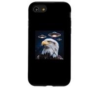 Eagle Alien UFOs Weird America Funny Eagles Aigles pour Enfants Coque pour iPhone SE (2020) / 7/8