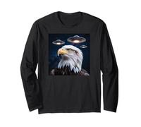 Eagle Alien UFOs Weird America Funny Eagles Aigles pour Enfants Manche Longue