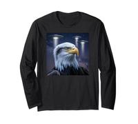 Eagle Alien UFOs Weird America Funny Eagles Aigles pour Enfants Manche Longue