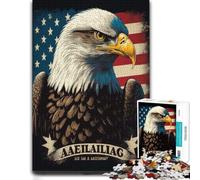 Eagle American Flag Puzzle 1000pcs (52x38cm) pour Passionnés | Activité de concentration pour adultes les dimanches au calme, pour se détendre.