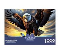 Eagle and Lion Fighting in Dramatic Sky Pièces Découpées avec Précision Carton Écologique, Idéal pour Réduire Le Stress Et La Calme Mentale Au Quotidien 38x26cm/1000pcs