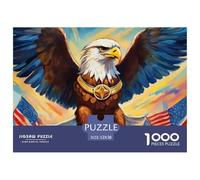Eagle and Owl Perched Together in Forest Imbrication Solide Excellent Entraînement Cérébral, Adapté À Un Usage Domestique Et Événements Intérieurs 52x38cm/1000pcs
