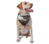 Eagle Bandana noir et blanc pour chien de petite et moyenne taille, accessoire photo, bandana triangulaire réglable lavable pour chiot