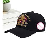 Eagle Baseball Hat - Eagle Sport Cap, Black Polyester Headwear | Distinctive Embroidered Collectible Headpiece Adjustable Breathable Outdoor Sunshade Apparel Piece for Fifty Five Centimeters