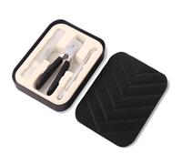 Eagle Beak Angled Nail Clippers 3-Piece Set, Wide Jaw Opening Anti-Splash Slanted Nail Clipper, Long Handle Anti-Splash Design, Nail Clippers for Ingrown Toenail and Thick Nails (Black-1set)
