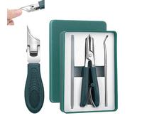 Eagle Beak Beveled Nail Clippers, Super Sharp Oblique Nail Clippers, Multifunctional Large Opening Anti-Splash Set, for Thick Nails, Seniors & Ingrown Care (Green)