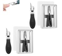 Eagle Beak Beveled Nail Clippers, Super Sharp Oblique Nail Clippers, Multifunctional Large Opening Anti-Splash Set, for Thick Nails, Seniors & Ingrown Care (Black*2)