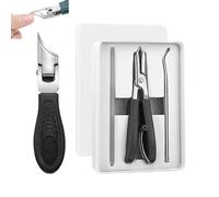 Eagle Beak Beveled Nail Clippers, Super Sharp Oblique Nail Clippers, Multifunctional Large Opening Anti-Splash Set, for Thick Nails, Seniors & Ingrown Care (Black)