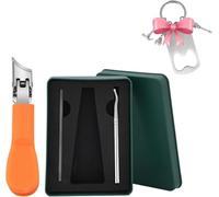 Eagle Beak Beveled Nail Clippers, Three Sets of Eagle Beak Beveled Nail Clippers, Eaglebeak Slanted for Ingrown Toenails, for Thick Nails, Seniors&Ingrown Care (Orange)