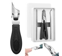 Eagle Beak Beveled Nail Clippers, Three Sets of Eagle Beak Beveled Nails Clippers, Oblique Ingrown Toenails Clipper for Thick Nails, Beveled Nail Clipper, for Seniors & Ingrown Care (Black*2)
