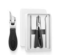 Eagle Beak Beveled Nail Clippers, Wide Jaw Opening Anti-Splash Slanted Nail Clipper, Eaglebeak Slanted for Ingrown Toenails (Black)
