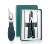 Eagle Beak Beveled Nail Clippers, Wide Jaw Opening Anti-Splash Slanted Nail Clipper, Eaglebeak Slanted for Ingrown Toenails (Green)