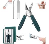 Eagle Beak Biseauté de L'ongle Clipper, Coupe-Ongles Inclinés, Coupe Cuticule Ongle, Coupe Ongle Pied Professionnel(pour Ongles Épais（Vert）