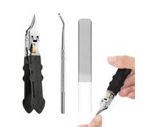 Eagle Beak Coupe-ongles incliné à large ouverture anti-éclaboussures en acier inoxydable avec verrouillage de sécurité pour ongles et pieds