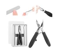 Eagle Beak Coupe-ongles incliné à large ouverture, résistant aux éclaboussures, adapté pour les ongles épais (noir)