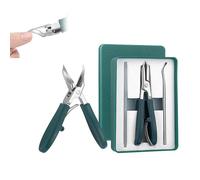 Eagle Beak Lot de 3 coupe-ongles à bec large incliné pour ongles épais et incarnés, design ergonomique anti-éclaboussures avec rangement, idéal pour les personnes âgées, les femmes et les voyages