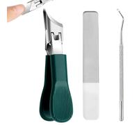 Eagle Beak Lot de 3 coupe-ongles à mâchoires larges et obliques pour homme et femme Protection anti-éclaboussures Forme biseautée