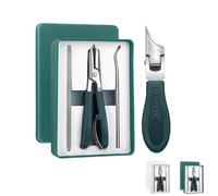 Eagle Beak Nail Clippers, Three Sets of Eagle Beak Beveled Nail Clippers, Sharp Oblique Trimmer for Thick and Ingrown Care, Seniors&Ingrown Care (Green 1 pcs)
