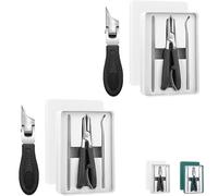 Eagle Beak Nail Clippers, Three Sets of Eagle Beak Beveled Nail Clippers, Sharp Oblique Trimmer for Thick and Ingrown Care, Seniors&Ingrown Care (White 2 pcs)