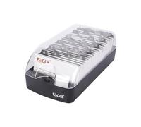 Eagle Boîte pour cartes de visite pour 550 cartes de visite avec onglets A-Z - Organiseur de bureau - Noir transparent (M)