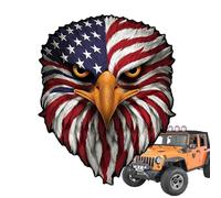 Eagle Car Sticker, Waterproof Adhesive Decals, 5x4 Inches Reflective Eyes Stickers with Strong Grip, Weatherproof with Easy Apply, Accessories for Doors Laptops Walls Toolboxes Lockers Trucks
