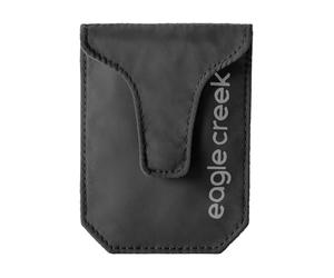eagle creek Undercover Poche cachée RFID - Pochette de sécurité de voyage avec blocage RFID - Légère, à porter sous les vêtements - Porte-passeport et cartes à fermeture éclair - Orchidée, 010 Noir