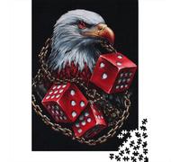 Eagle Dice Chain Art Print Puzzles 1000 Pieces Cadeau Unique Jeu Éducatif Défi Jouet À De Qualité Supérieure Peinture Art pour Adultes Enfants 70x50cm/1000pcs
